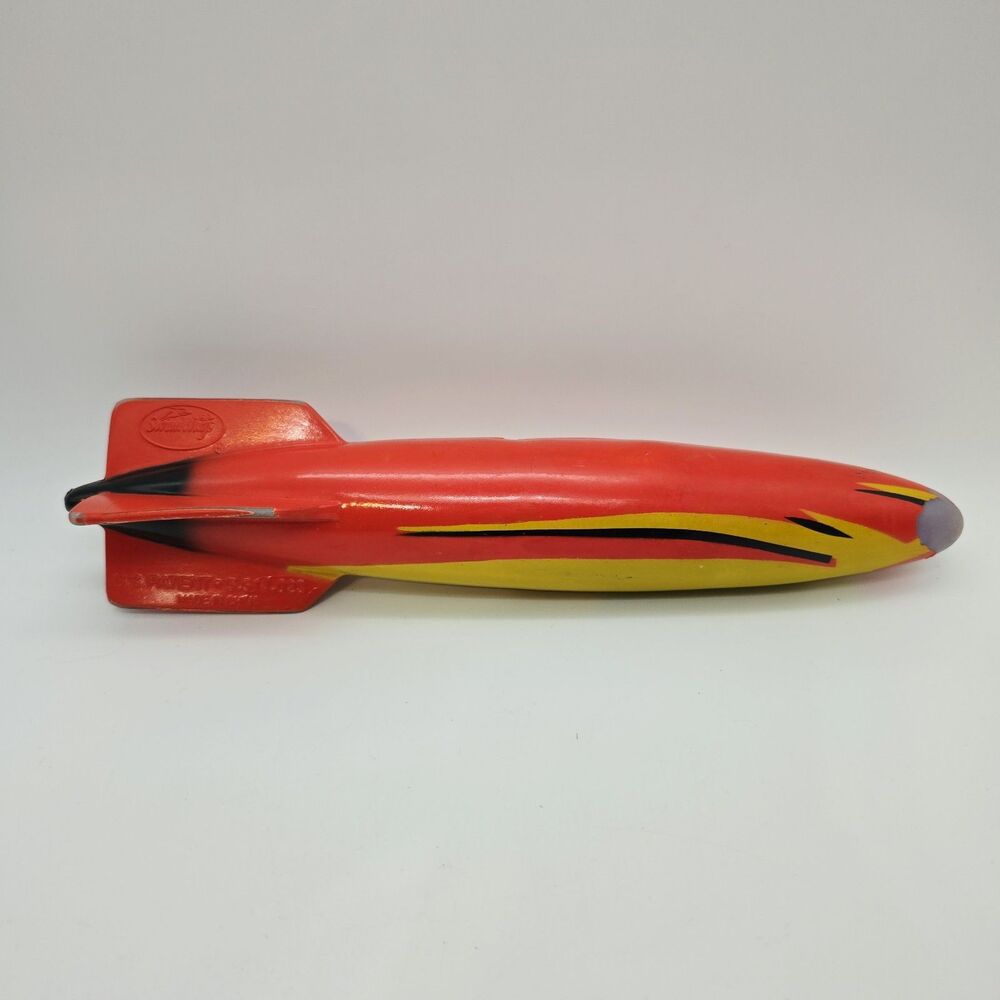 Vintage SwimWays Toypedo 11 in Underwater Glider Pool Toy Orange Yellow Black